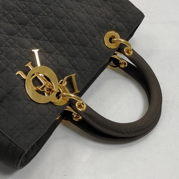 Lady Dior handbag in nylon  quilting with gold details - Picture 4 of 8